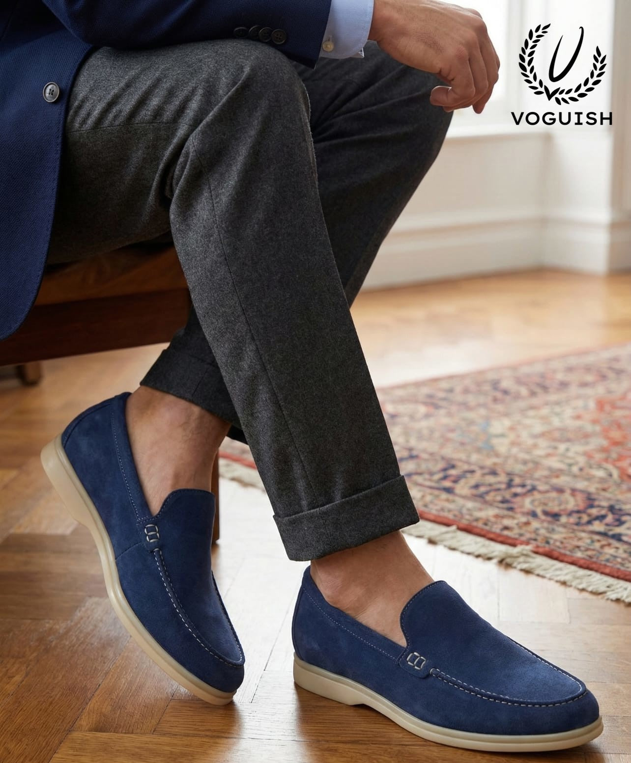 Suede Leather Penny Loafer for Men's - IMPERIALSTEP 007