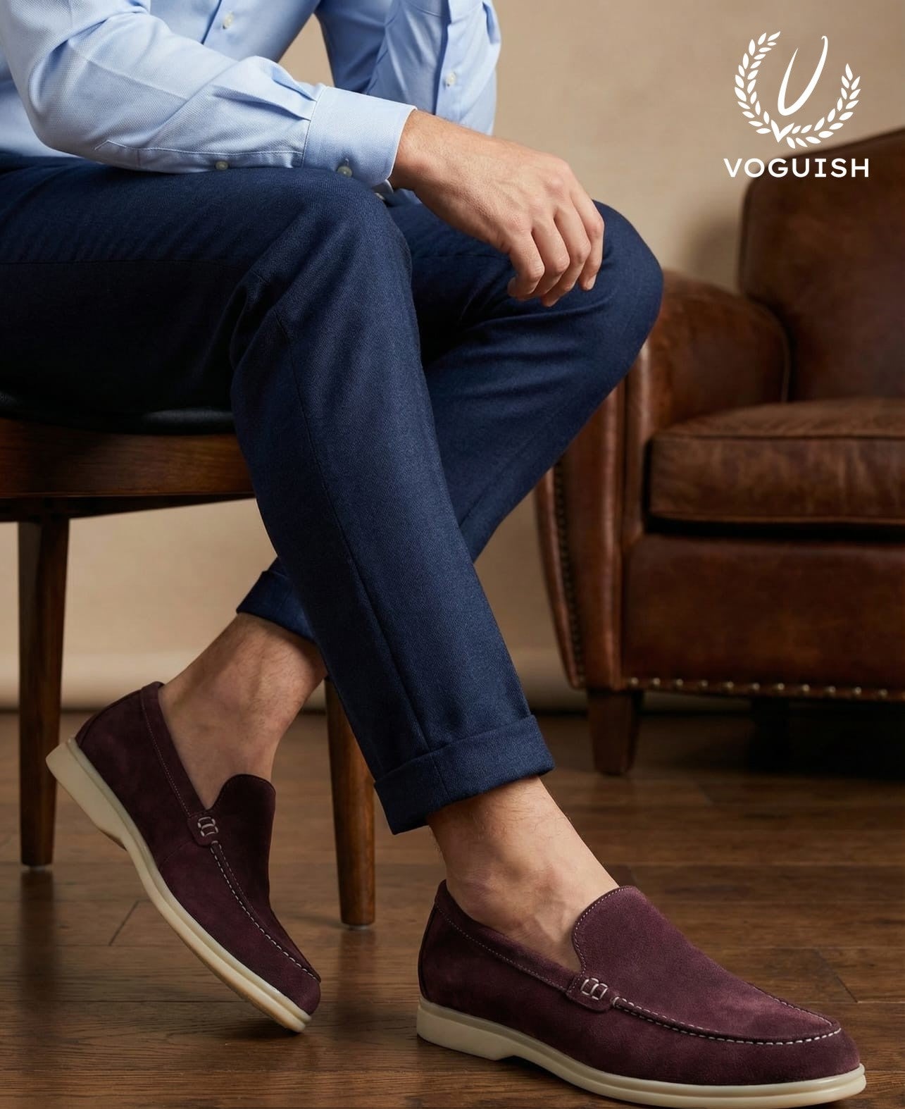 Suede Penny Loafer for Men's - IMPERIALSTEP 007