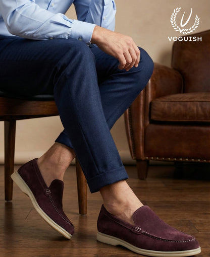 Suede Penny Loafer for Men's - IMPERIALSTEP 007