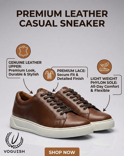 Leather Sneaker for Men's - 2000 - Product View