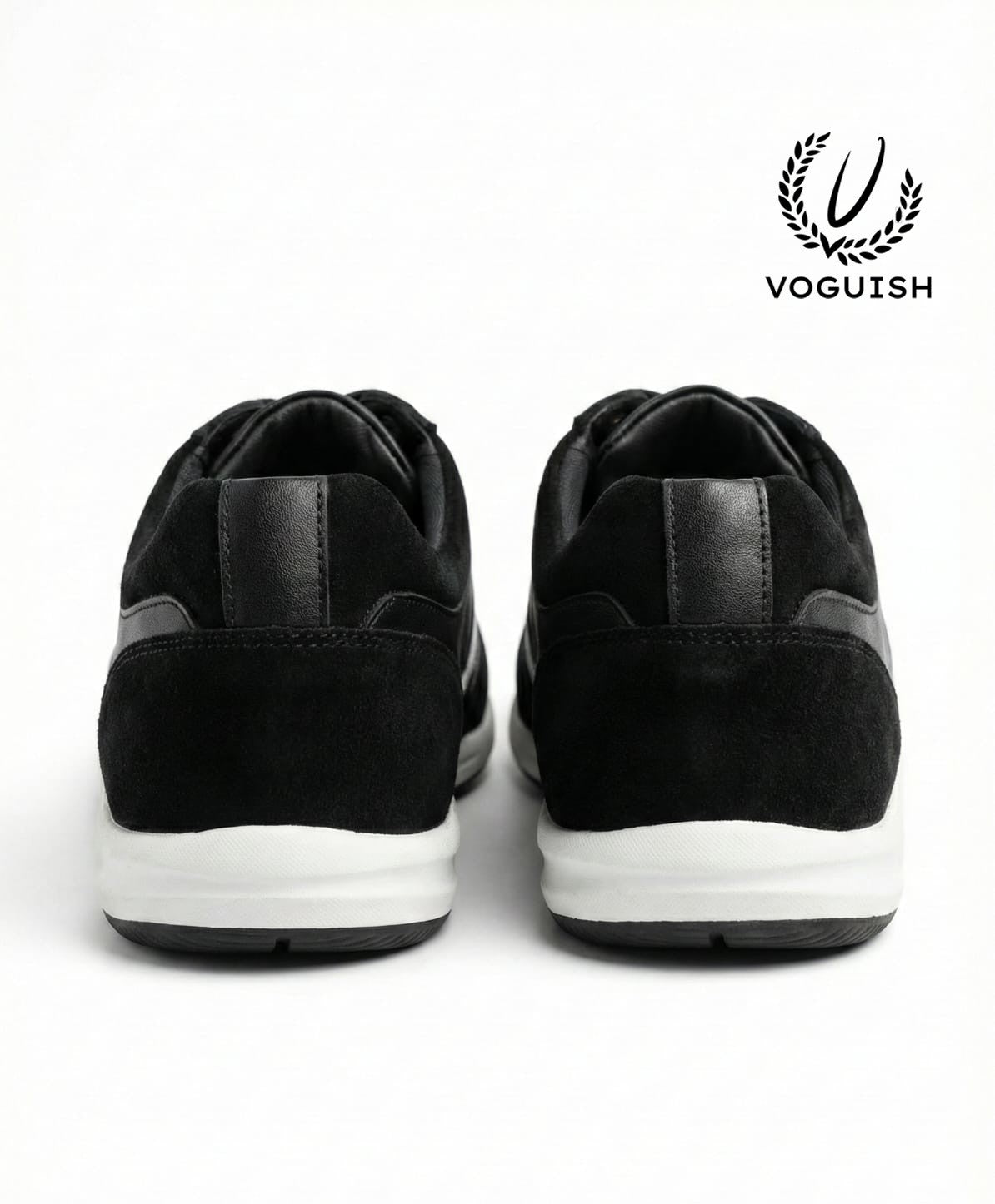 Leather sneaker for men's black -  2002 - Product View