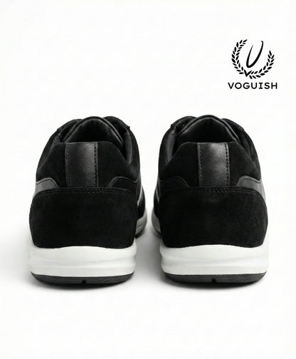Leather sneaker for men's black -  2002 - Product View