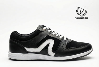 Leather sneaker for men's black -  2002 - Product View