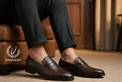 Leather Penny Loafer for Men's - IMPERIALSTEP 006