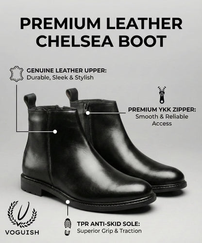 Side zip Chelsea Boot for Men's - 1002 - Product View