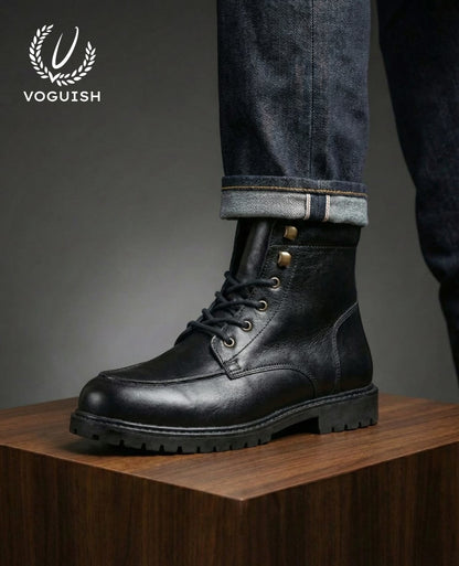 Leather Casual Boot Moc Toe - 3002 - Product View