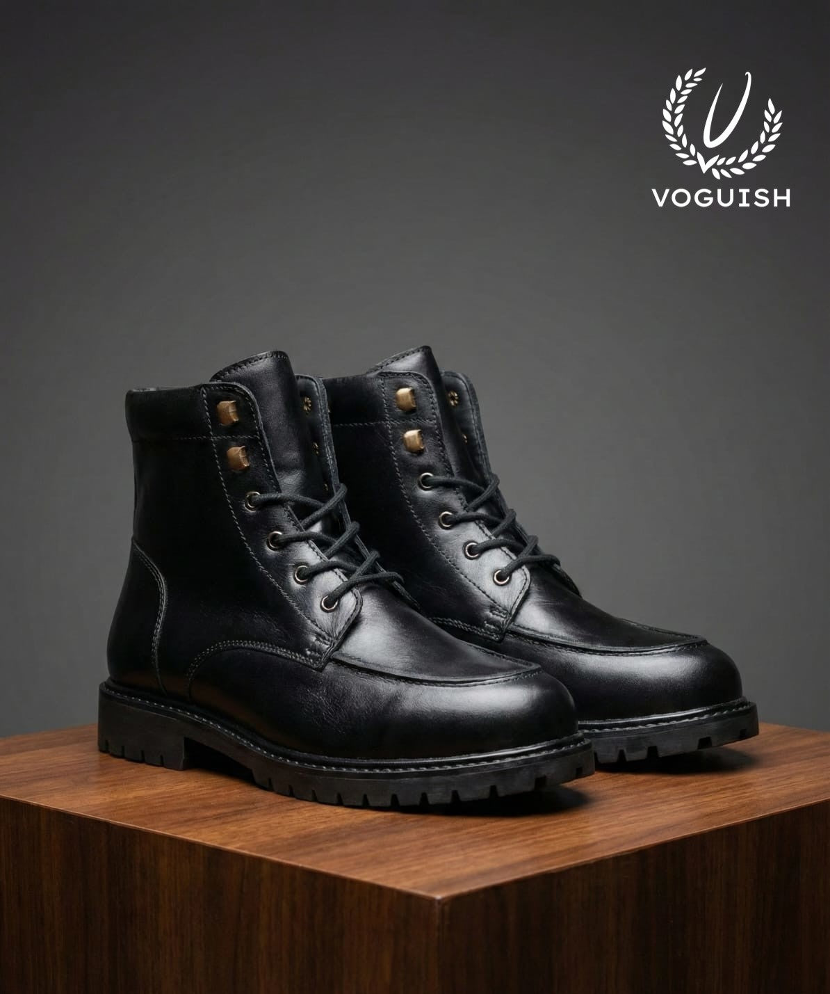 Leather Casual Boot Moc Toe - 3002 - Product View
