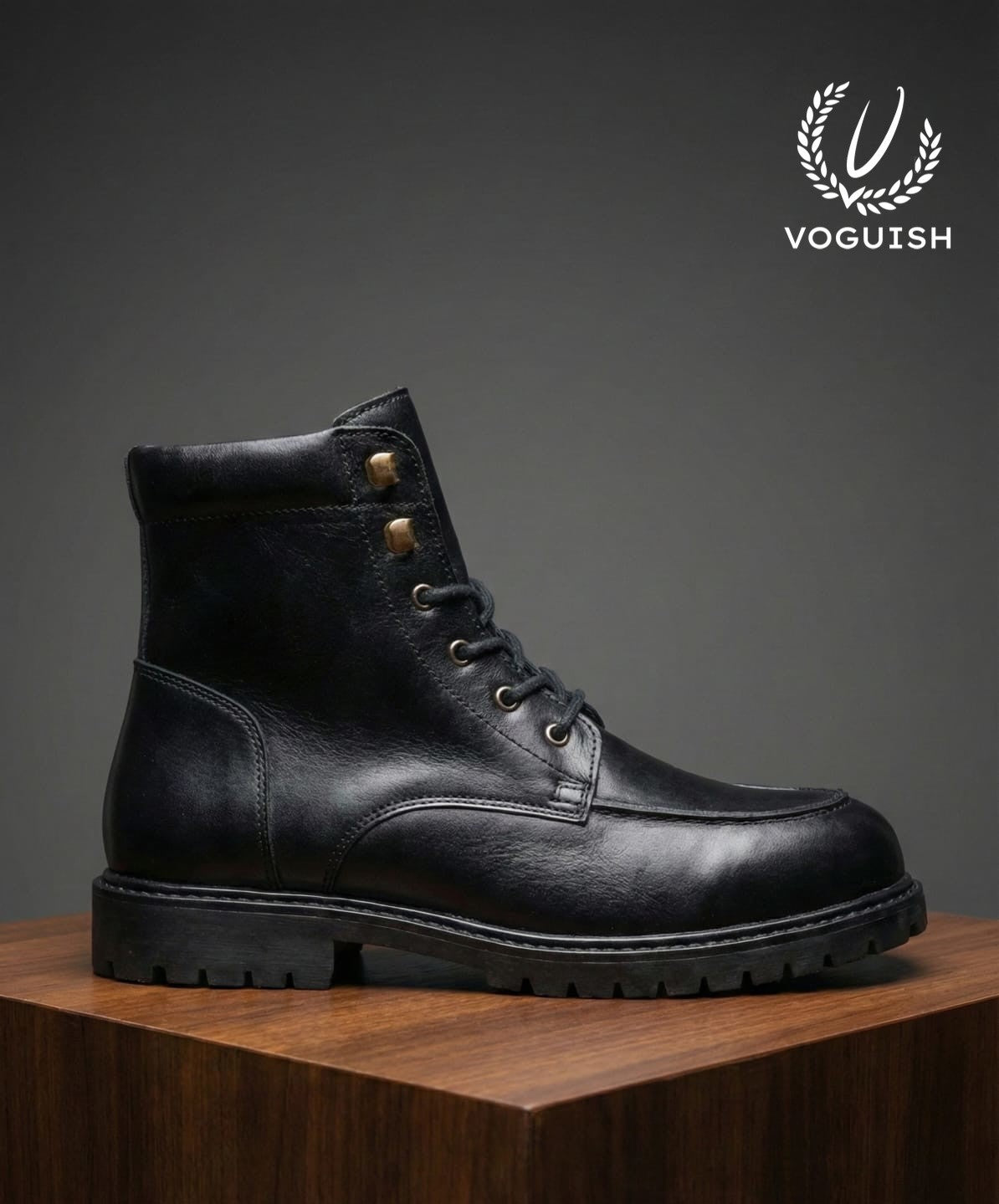 Leather Casual Boot Moc Toe - 3002 - Product View