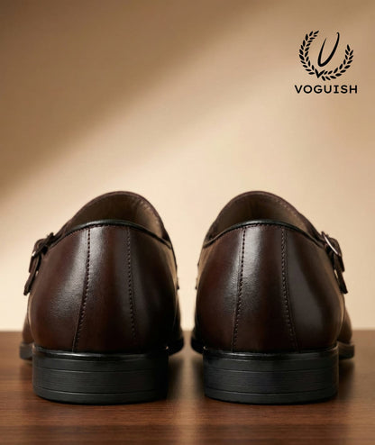 Leather Double Monk Penny Loafer - IMPERIALSTEP 015