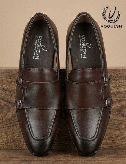 Leather Double Monk Penny Loafer - IMPERIALSTEP 015
