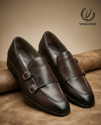 Leather Double Monk Penny Loafer - IMPERIALSTEP 015