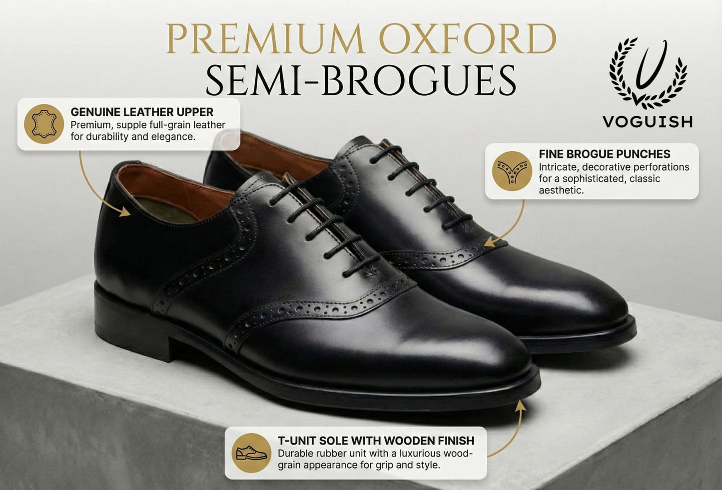 Leather Formal Shoe for Men's - IMPERIALSTEP 001