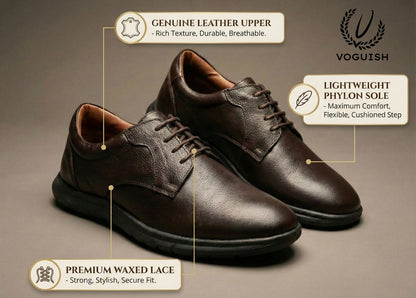 Leather Derby Formal Shoe for Men's IMPERIALSTEP 020