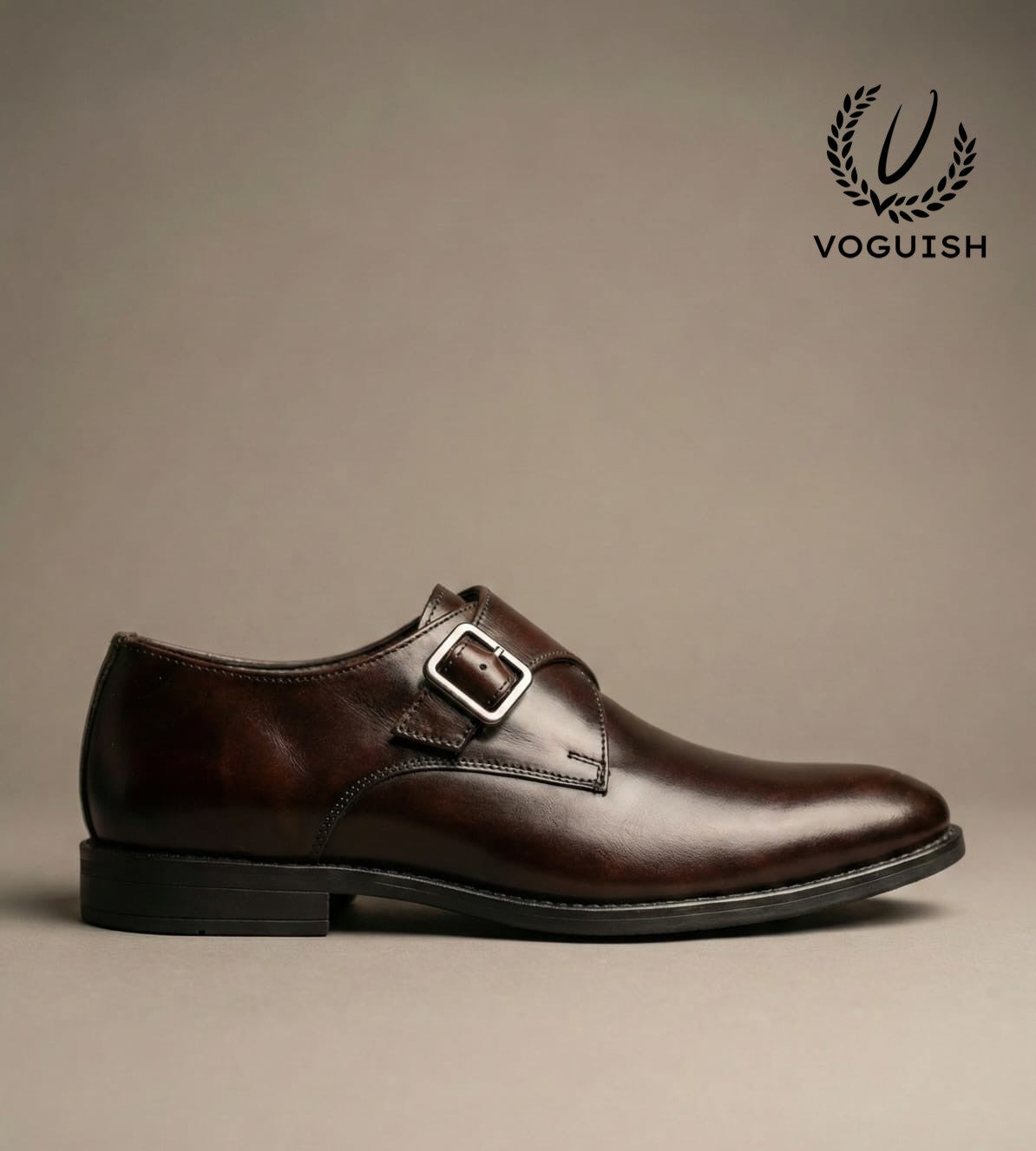 Leather Single Monk Formal Shoe for Men's - IMPERIALSTEP 004