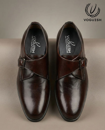 Leather Single Monk Formal Shoe for Men's - IMPERIALSTEP 004