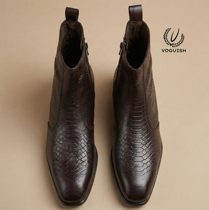 Handmade Leather Chelsea Boot for Men's - 1050 - Product View