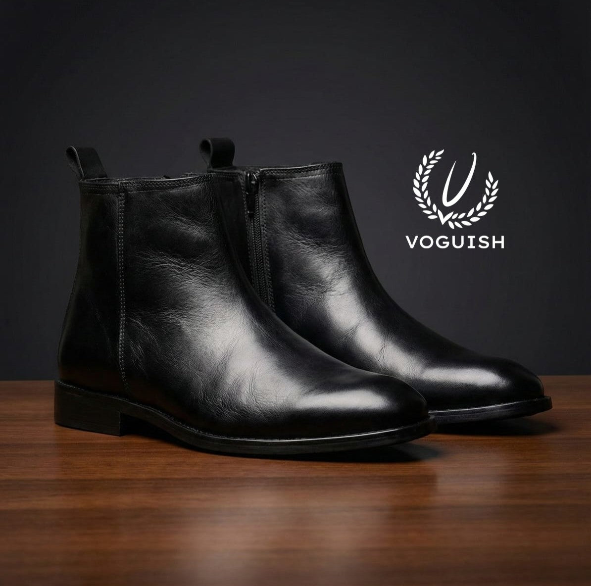Leather Chelsea Boot  for Men's - 1021 - Product View