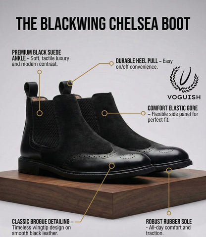 Premium Leather Chelsea Boot for Men's - 1003 - Product View