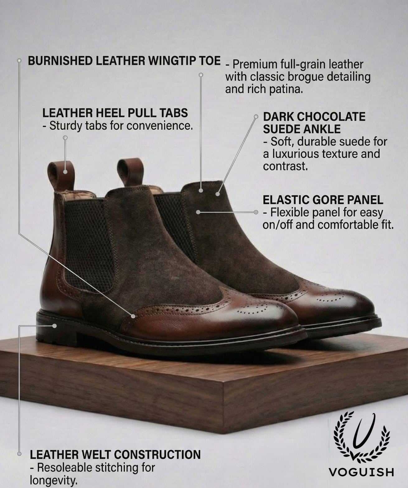 Premium Chelsea Boot For Men's - 1003 - Product View